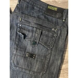 Coogi Dark Wash Wide Leg Y2K Baggy Skater  Jeans, JNCO Style, Size 44x35 (46x35)